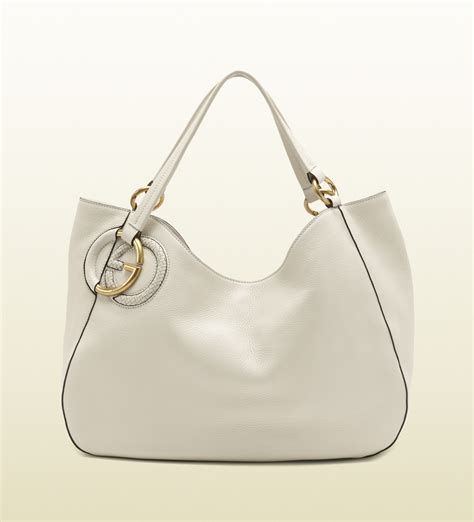 gucci white bag with 2 tassle|Gucci White Leather Handbag .